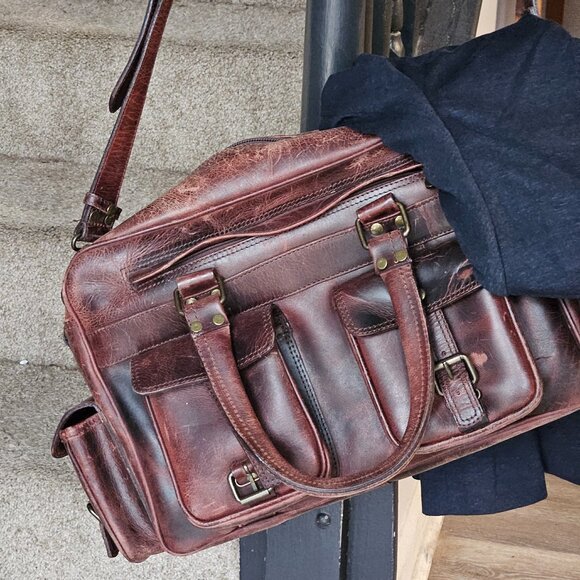 Buffalo Jackson Other - Buffalo Jackson Roosevelt Leather Pilot Bag – Brown – Full-Grain – Gently Used